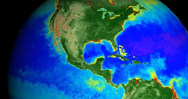  Bản đồ của NASA cho phép chúng ta quan sát Trái Đất “hít thở”. 